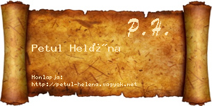Petul Heléna névjegykártya